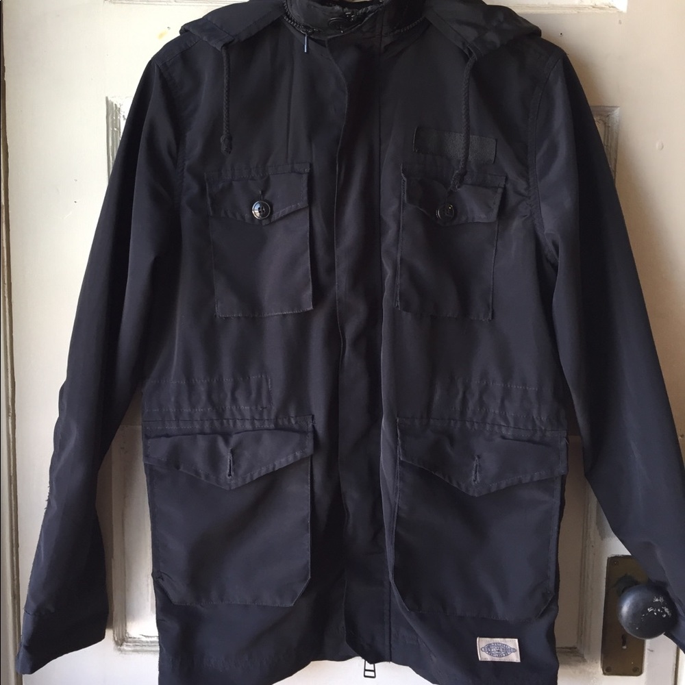 Jacket with hoodie.